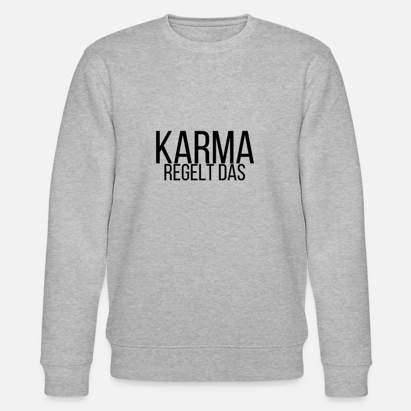 Karma regelt das - Stanley/Stella Unisex Bio-Sweatshirt CHANGER  - Grau meliert