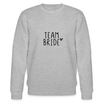 Team Bride - Stanley/Stella CHANGER Unisex Organic Sweatshirt - heather grey - Front - Nik (191cm) & Marisol (170cm)