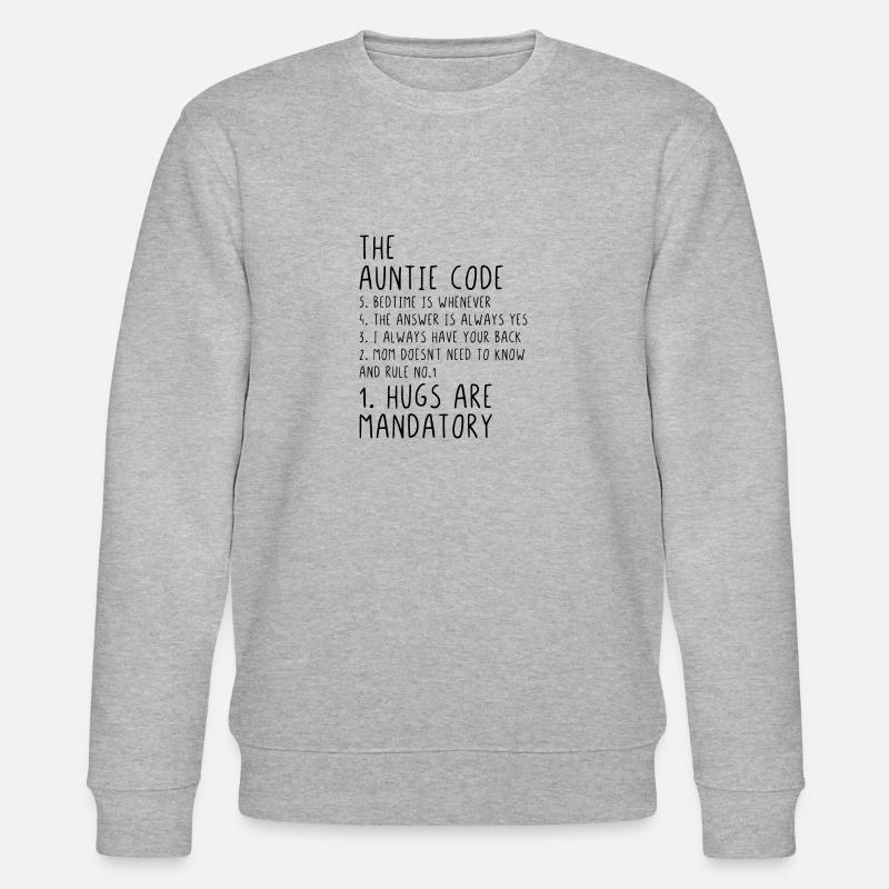 The Auntie Code - Stanley/Stella Unisex Bio-Sweatshirt CHANGER  - Grau meliert