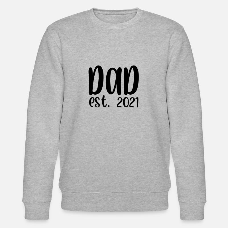 Dad est 2021 - Stanley/Stella Unisex Bio-Sweatshirt CHANGER  - Grau meliert