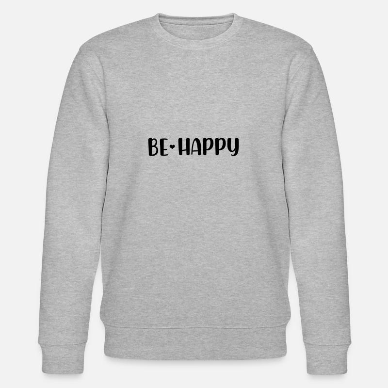 Be Happy - Stanley/Stella Unisex Bio-Sweatshirt CHANGER  - Grau meliert