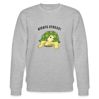 niente stress - Stanley/Stella Unisex Bio-Sweatshirt CHANGER  - Grau meliert - Vorne - Nik (191cm) & Marisol (170cm)