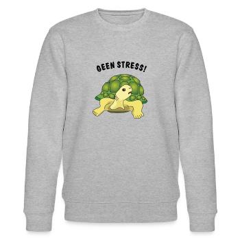 geen stress - Stanley/Stella Unisex Bio-Sweatshirt CHANGER  - Grau meliert - Vorne - Nik (191cm) & Marisol (170cm)