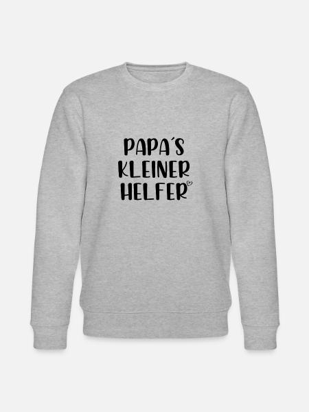 Papas kleiner Helfer - Stanley/Stella Unisex Bio-Sweatshirt CHANGER - Grau meliert