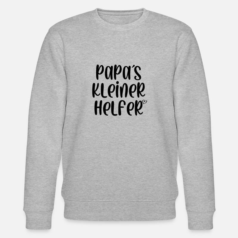 Papas kleiner Helfer - Stanley/Stella Unisex Bio-Sweatshirt CHANGER  - Grau meliert