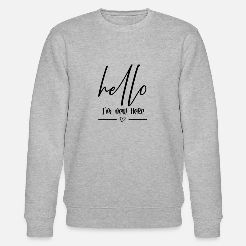 Hello im new here - Stanley/Stella Unisex Bio-Sweatshirt CHANGER  - Grau meliert