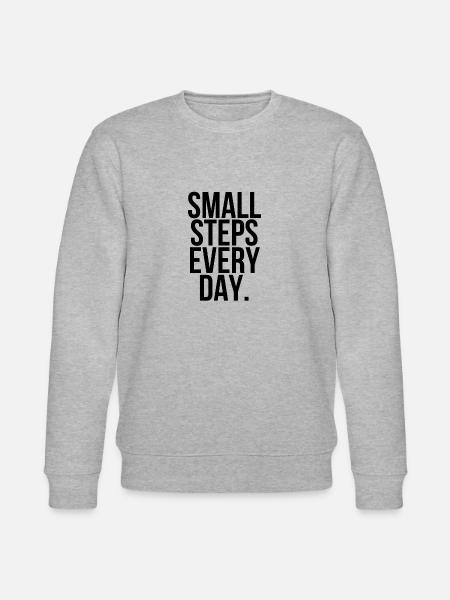 Small steps every day - Stanley/Stella CHANGER Unisex Organic Sweatshirt - heather grey