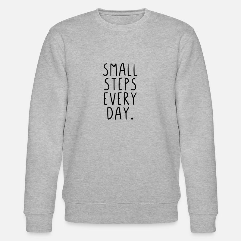 Small steps every day - Stanley/Stella Unisex Bio-Sweatshirt CHANGER  - Grau meliert