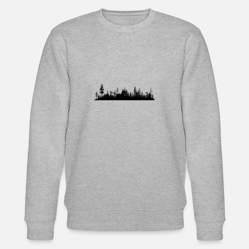 Wald Silhouette - Stanley/Stella Unisex Bio-Sweatshirt CHANGER  - Grau meliert