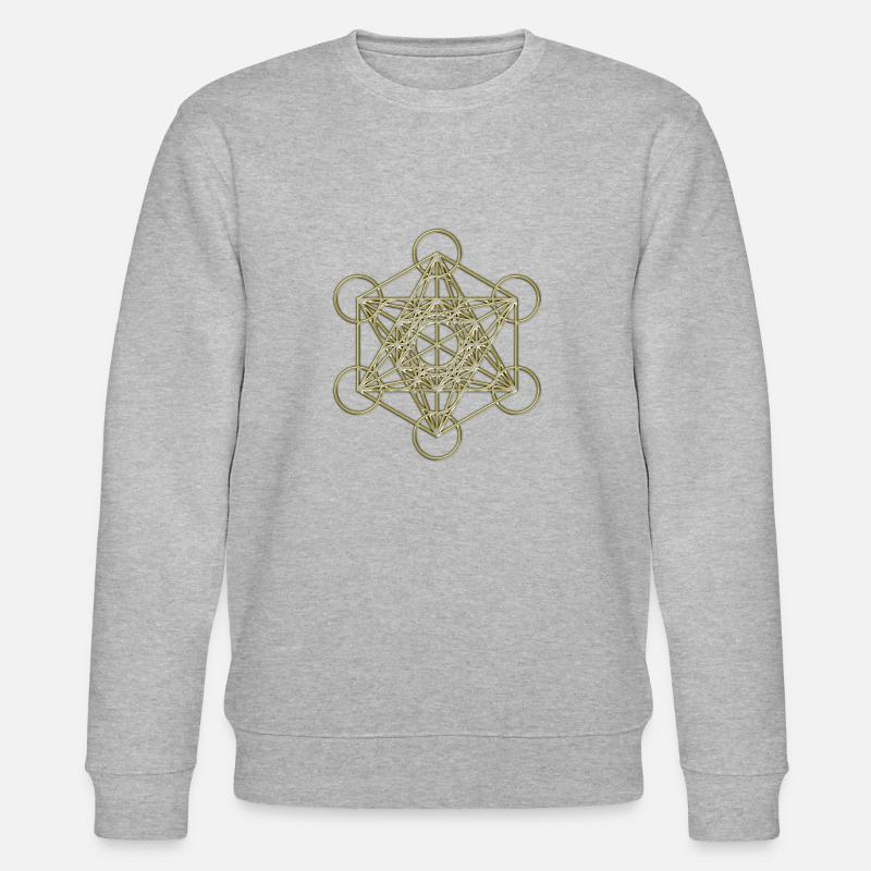 Metatron's Cube gold 3D - Sweat bio CHANGER Stanley/Stella Unisexe - gris chiné