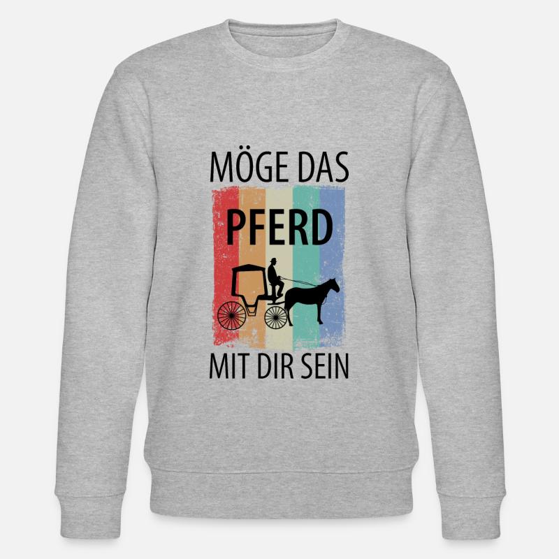 Kutscher Kutsche Pferdekutscher Kutschieren - Stanley/Stella Unisex Bio-Sweatshirt CHANGER  - Grau meliert