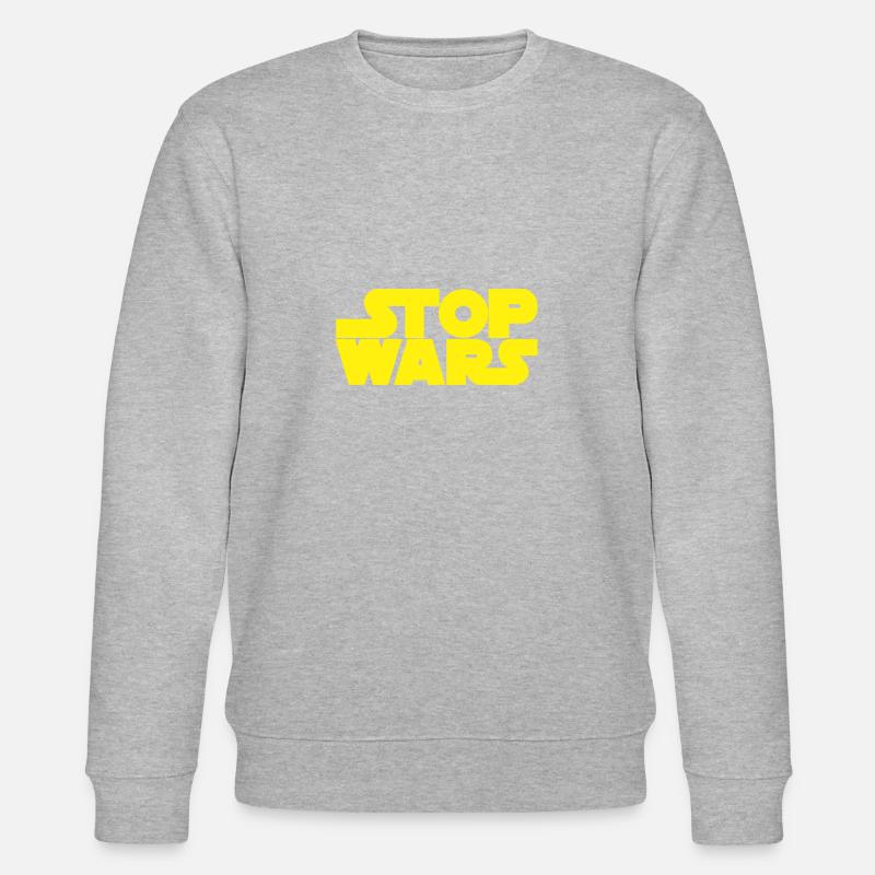 ARRÊTER LES GUERRES - Sweat bio CHANGER Stanley/Stella Unisexe - gris chiné