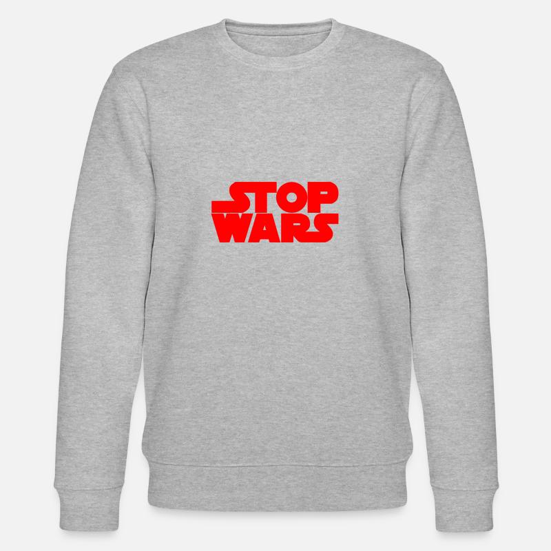 ARRÊTER LES GUERRES - Sweat bio CHANGER Stanley/Stella Unisexe - gris chiné