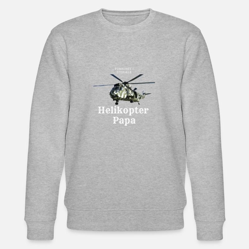 Fier d’hélicoptèrepapa - Sweat bio CHANGER Stanley/Stella Unisexe - gris chiné