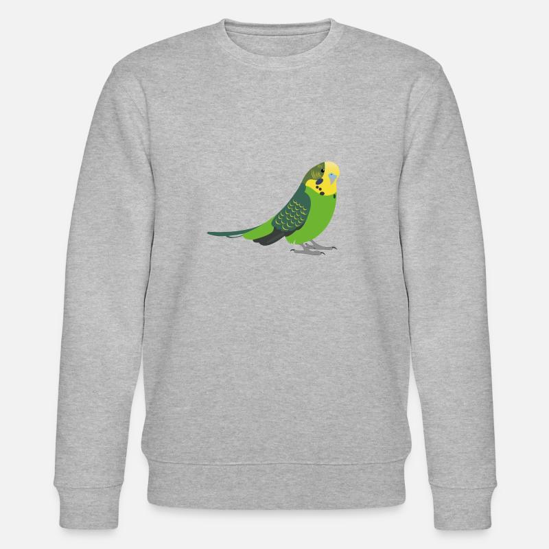 Perruche oiseau - Sweat bio CHANGER Stanley/Stella Unisexe - gris chiné