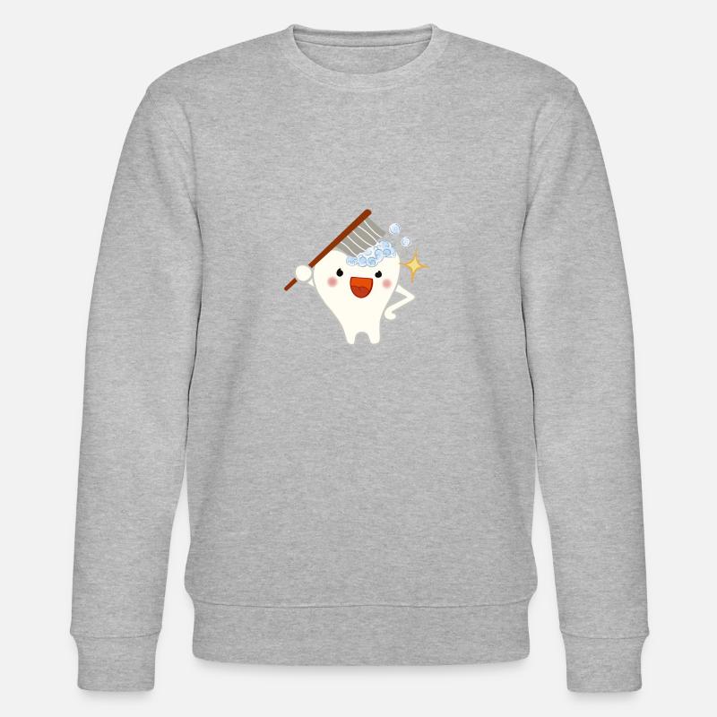 ZÄHNCHEN - Stanley/Stella Unisex Bio-Sweatshirt CHANGER  - Grau meliert