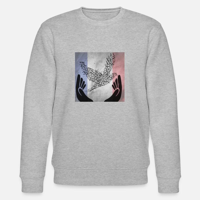 Frieden - Stanley/Stella Unisex Bio-Sweatshirt CHANGER  - Grau meliert