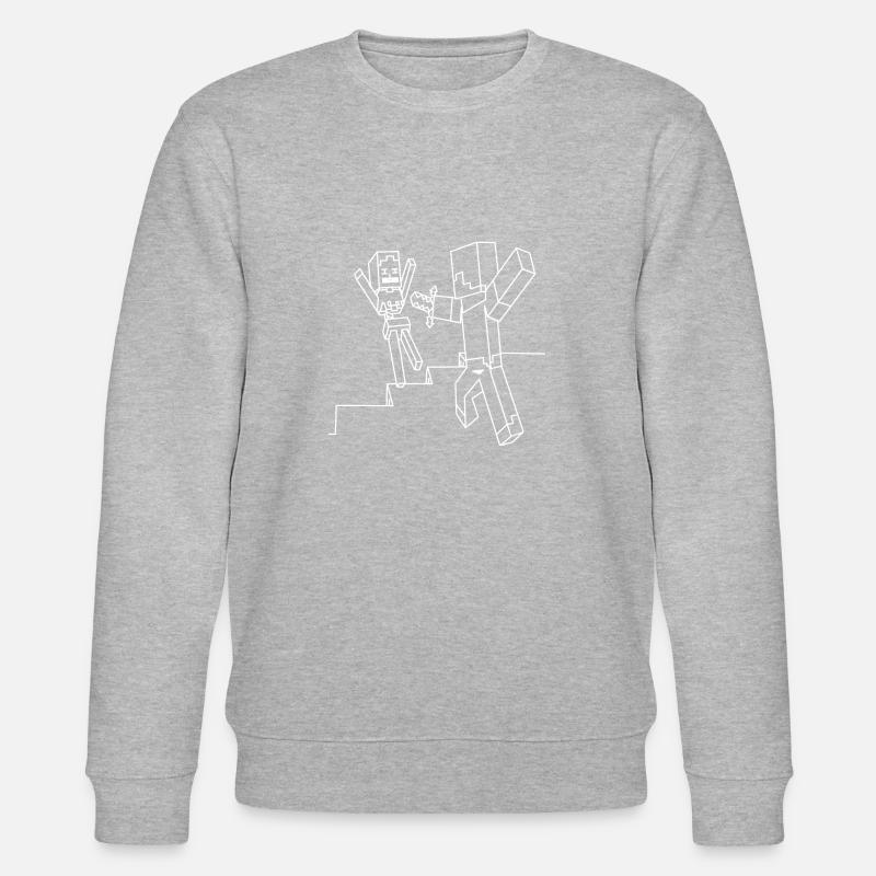 MINEKRAFT KAMPF - Stanley/Stella Unisex Bio-Sweatshirt CHANGER  - Grau meliert