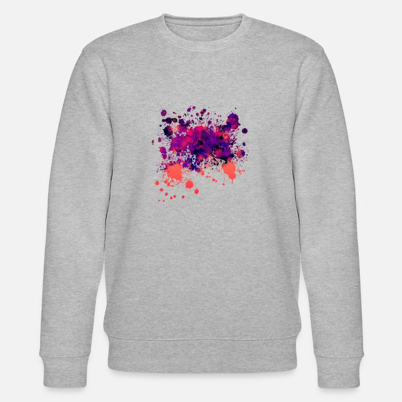 Farbspritzer Farbverlauf Bry - Stanley/Stella Unisex Bio-Sweatshirt CHANGER  - Grau meliert