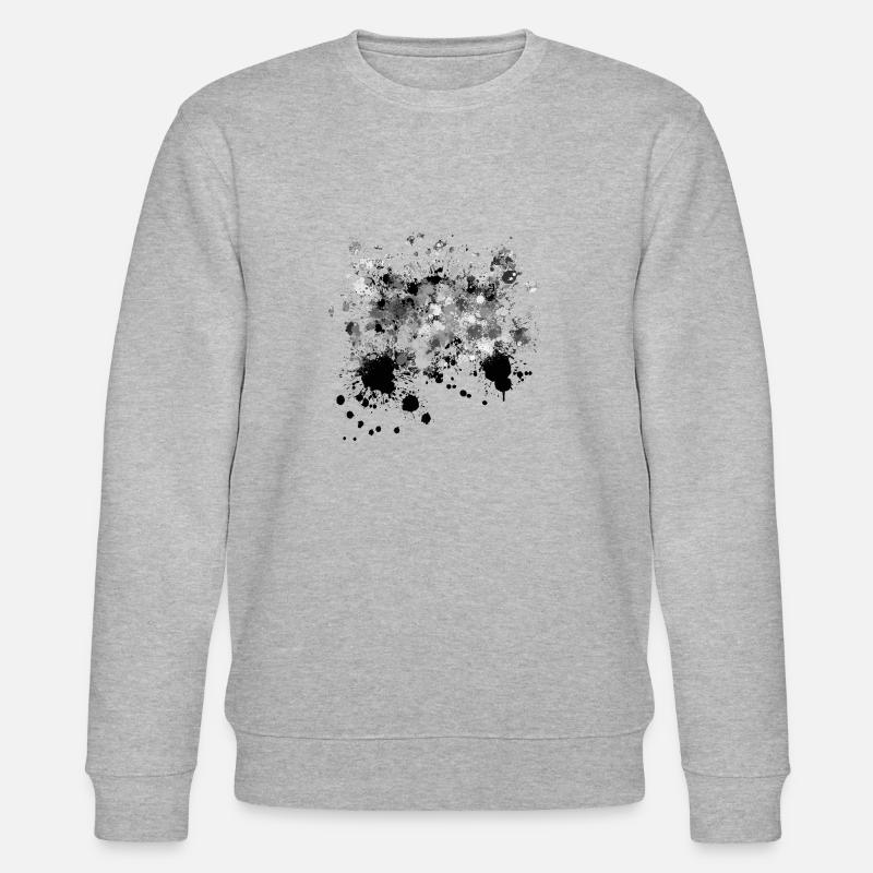 Farbspritzer Farbverlauf sw - Stanley/Stella Unisex Bio-Sweatshirt CHANGER  - Grau meliert