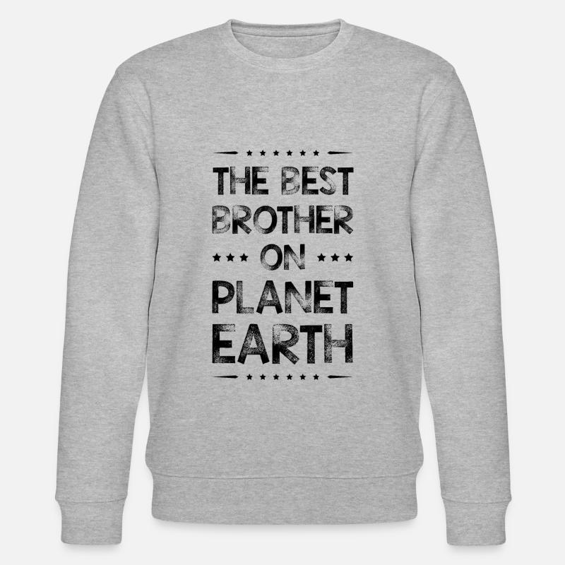 Bester Bruder Spruch - Stanley/Stella Unisex Bio-Sweatshirt CHANGER  - Grau meliert