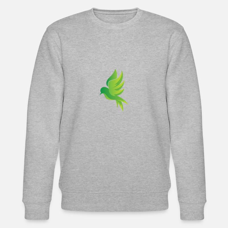 Oiseau vert - Sweat bio CHANGER Stanley/Stella Unisexe - gris chiné