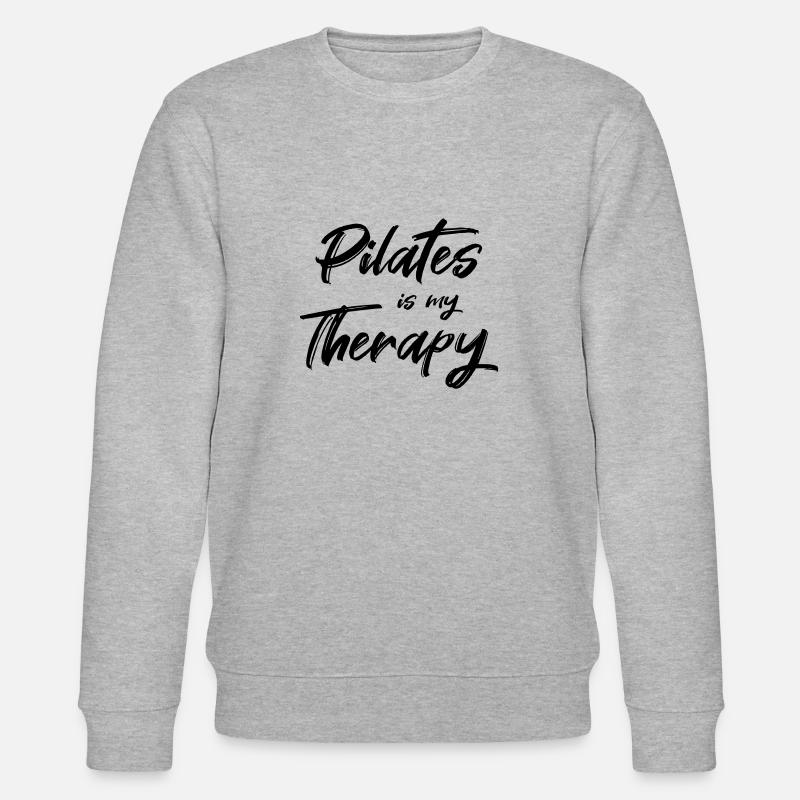 Pilates is my therapy - Stanley/Stella Unisex Bio-Sweatshirt CHANGER  - Grau meliert