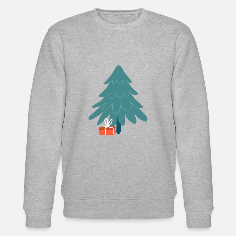 schöner Weihnachtsbaum - Stanley/Stella Unisex Bio-Sweatshirt CHANGER  - Grau meliert