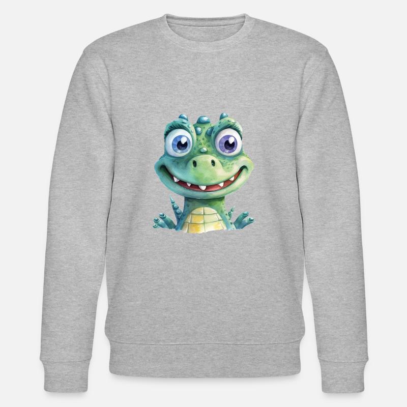 Aquarelles de crocodile - Sweat bio CHANGER Stanley/Stella Unisexe - gris chiné