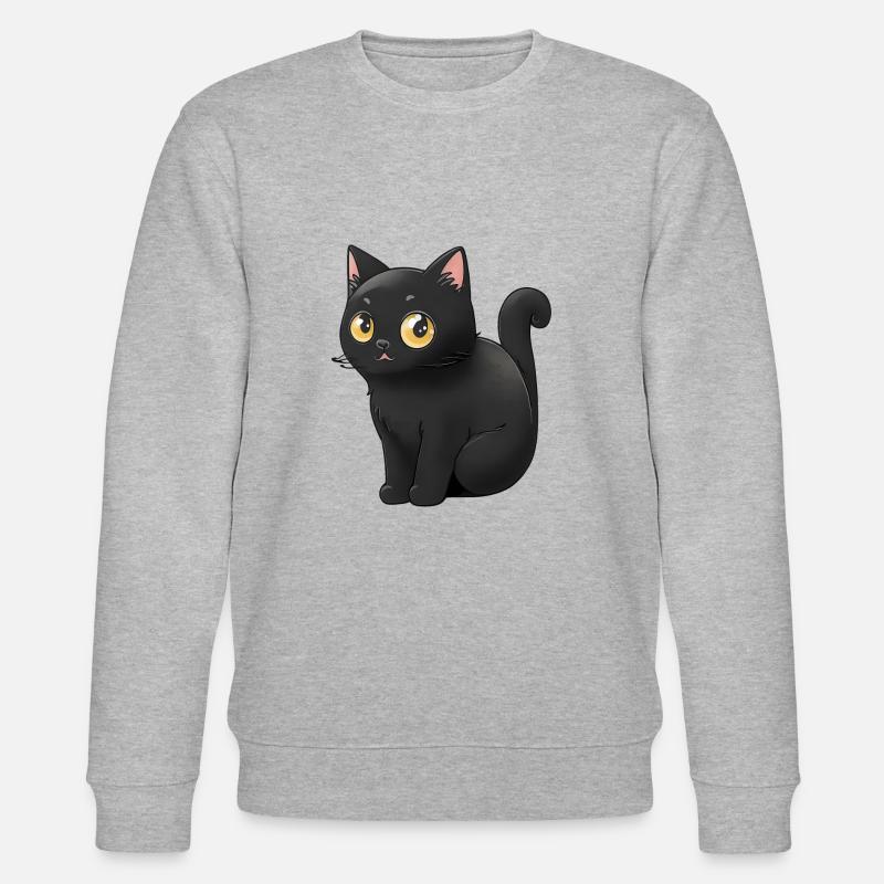 Mignon Black Cats Autocollant Stcker - Sweat bio CHANGER Stanley/Stella Unisexe - gris chiné