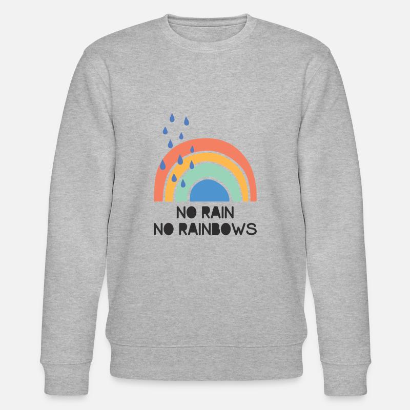 No Rain no Rainbows - Stanley/Stella Unisex Bio-Sweatshirt CHANGER  - Grau meliert