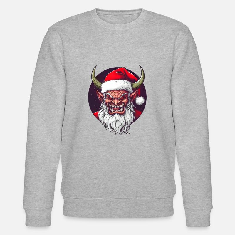 Weihnachtsdämon - Stanley/Stella Unisex Bio-Sweatshirt CHANGER  - Grau meliert