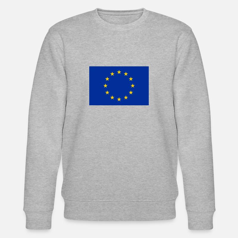 EU Fahne - Stanley/Stella Unisex Bio-Sweatshirt CHANGER  - Grau meliert