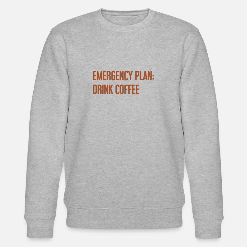 Coffee Contingency Plan - Stanley/Stella CHANGER Unisex Organic Sweatshirt - heather grey