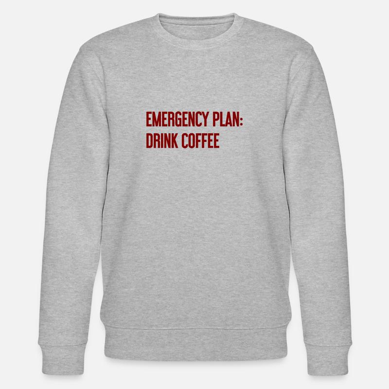 Coffee Contingency Plan - Stanley/Stella CHANGER Unisex Organic Sweatshirt - heather grey