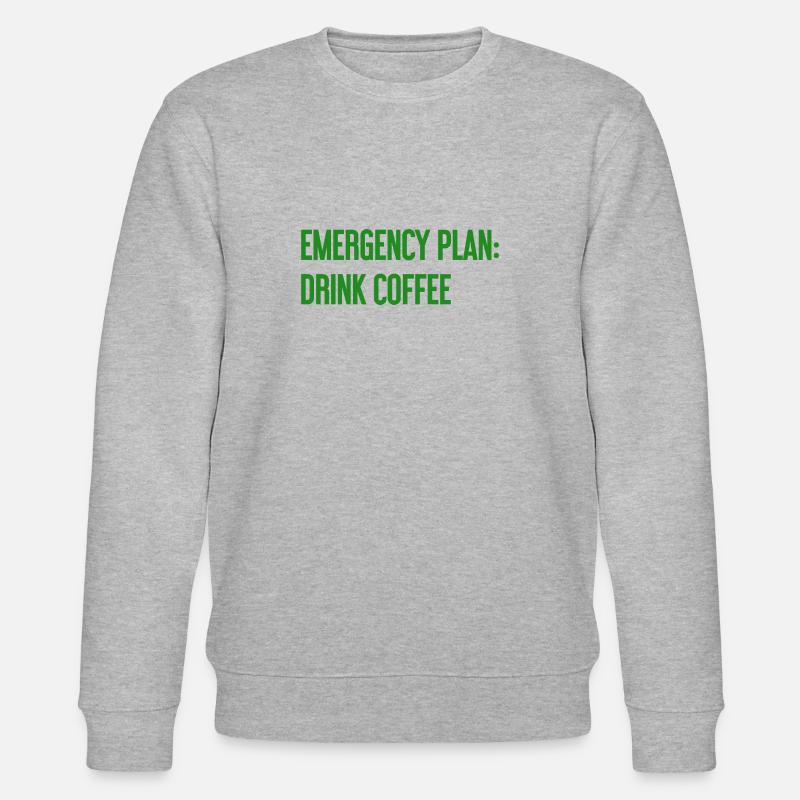Kaffee-Notfallplan - Stanley/Stella Unisex Bio-Sweatshirt CHANGER  - Grau meliert