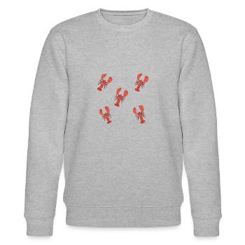 Motif de homard - Sweat bio CHANGER Stanley/Stella Unisexe - gris chiné - Devant - Nik (191cm) & Marisol (170cm)