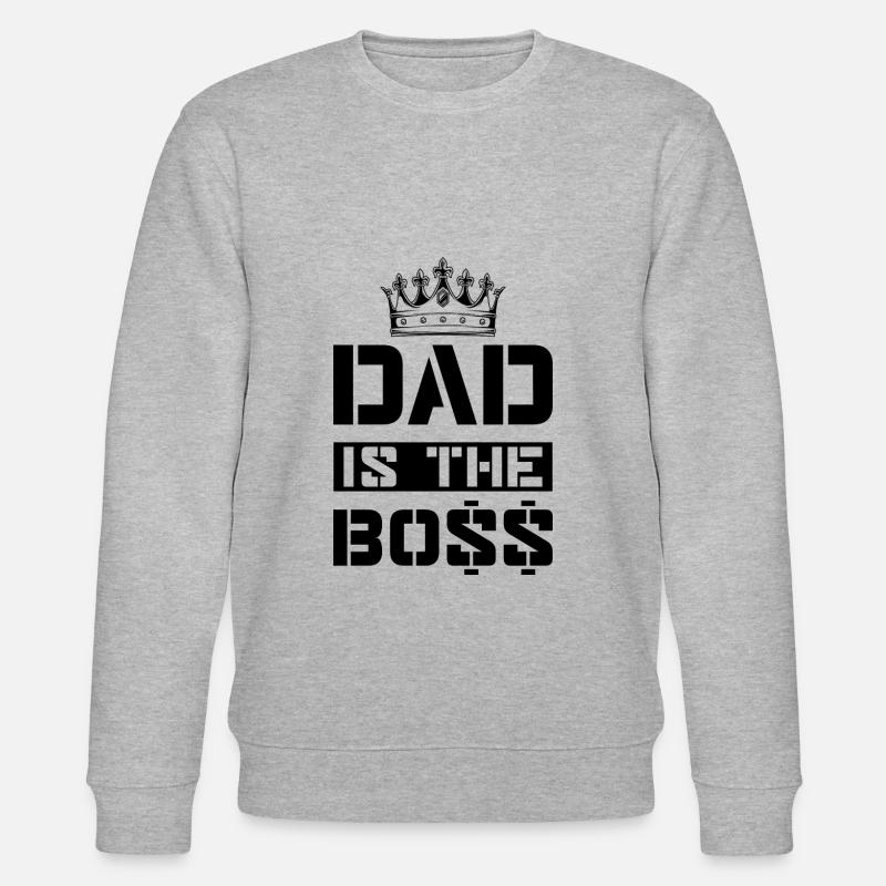 Dad boss chef spruch - Stanley/Stella Unisex Bio-Sweatshirt CHANGER  - Grau meliert