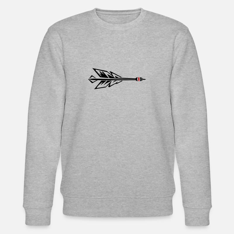 Darts Symbol Dartpfeil - Stanley/Stella Unisex Bio-Sweatshirt CHANGER  - Grau meliert