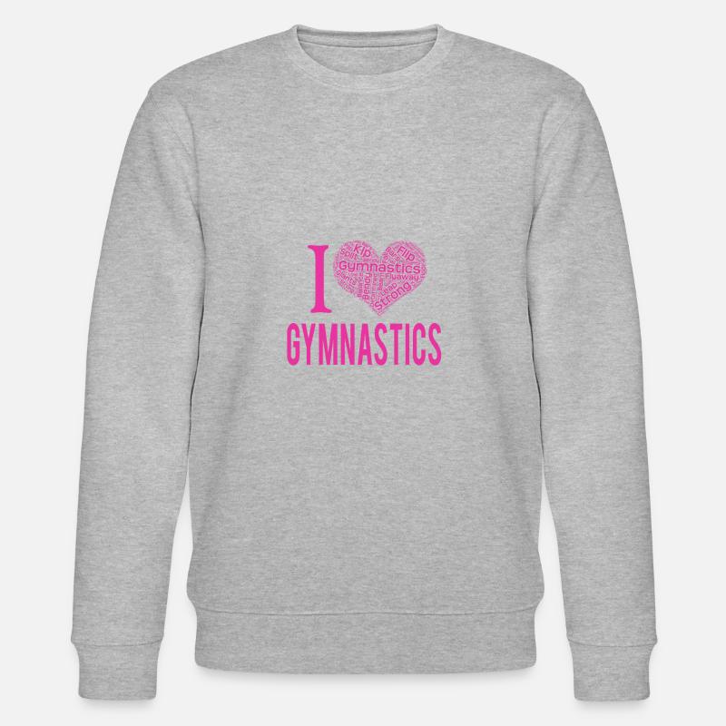 Lustiges ich-Herzgymnastikmädchen oder Turnerin-Muttergeschenk - Stanley/Stella Unisex Bio-Sweatshirt CHANGER  - Grau meliert