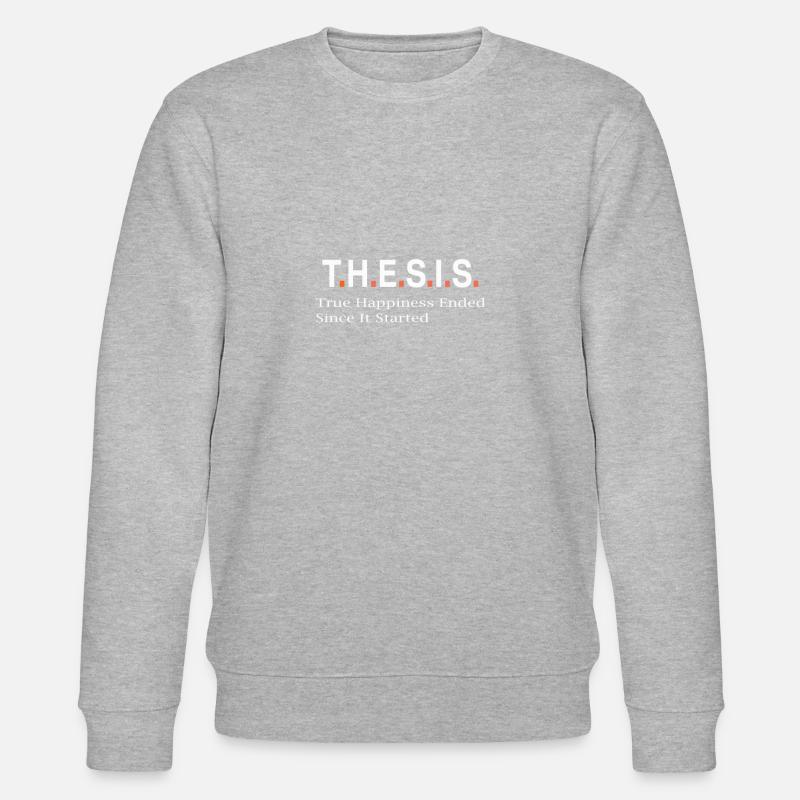 Top-Spaß-Post-Absolvent-Glück beendete These PHD-Geschenk - Stanley/Stella Unisex Bio-Sweatshirt CHANGER  - Grau meliert