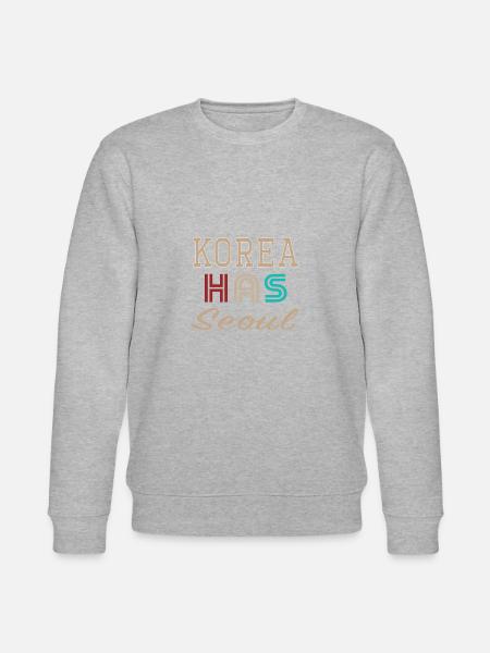 Cute Korea har Seoul-gave til elskere af koreanere - Stanley/Stella økologisk unisex-sweatshirt CHANGER  - grå meleret