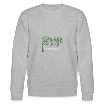Ehrfürchtig Gehen Sie auf ein inspirierend Zitat des Gliedes hinaus - Stanley/Stella Unisex Bio-Sweatshirt CHANGER  - Grau meliert - Vorne - Nik (191cm) & Marisol (170cm)