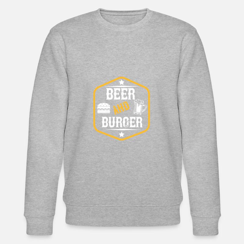Bière et burger - Sweat bio CHANGER Stanley/Stella Unisexe - gris chiné