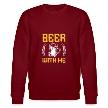 BIÈRE AVEC MOI - Sweat bio CHANGER Stanley/Stella Unisexe - bordeaux - Devant - Nik (191cm) & Marisol (170cm)