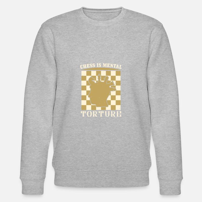 Schach ist mentale Zerrung - Stanley/Stella Unisex Bio-Sweatshirt CHANGER - Grau meliert