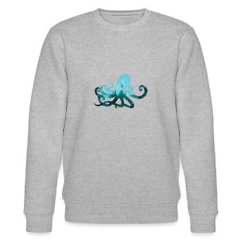 Pieuvre océan cadeau Calmar Octopus plongeur - Sweat bio CHANGER Stanley/Stella Unisexe - gris chiné - Devant - Nik (191cm) & Marisol (170cm)
