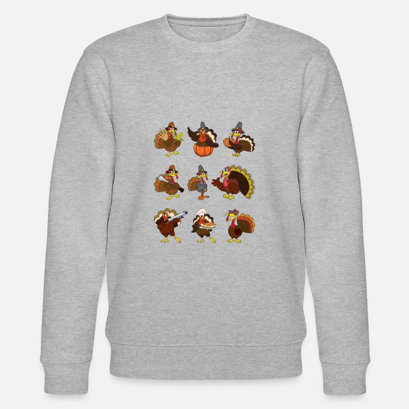 Thanksgiving Turquie dinde Thanksgiving - Sweat bio CHANGER Stanley/Stella Unisexe - gris chiné