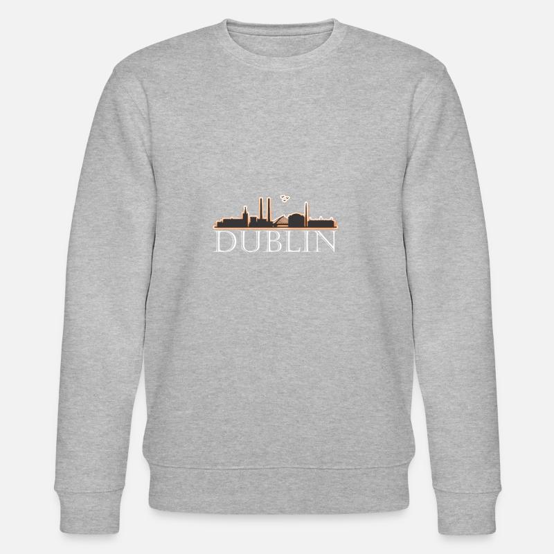 Dublin Ireland gift - Stanley/Stella CHANGER Unisex Organic Sweatshirt - heather grey