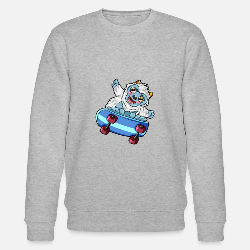 yeti Skateboard - Stanley/Stella Unisex Bio-Sweatshirt CHANGER  - Grau meliert